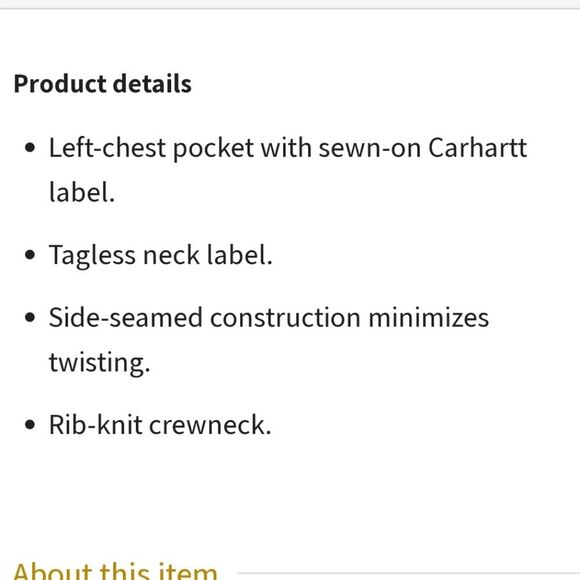 Carhartt Loose Fit Heavyweight S/S Pocket Graphic T-Shirt - Picture 4 of 6